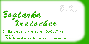 boglarka kreischer business card